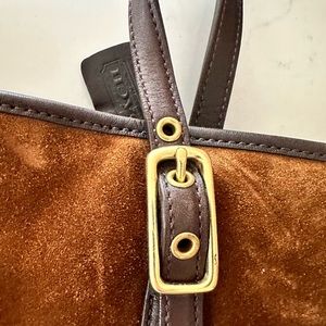 Authentic suede coach satchel
